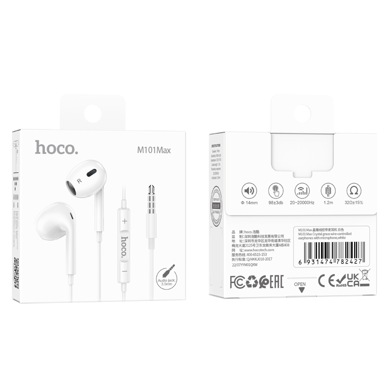 Max Crystal Grace Wire-controlled Earphones with Microphone (M101) - Image 4