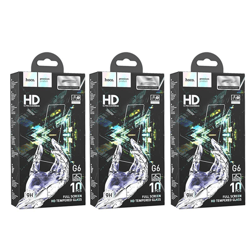 Hoco (G6) Instant Full Screen HD Tempered Glass for iPhone 12 Pro Max (10 pcs)