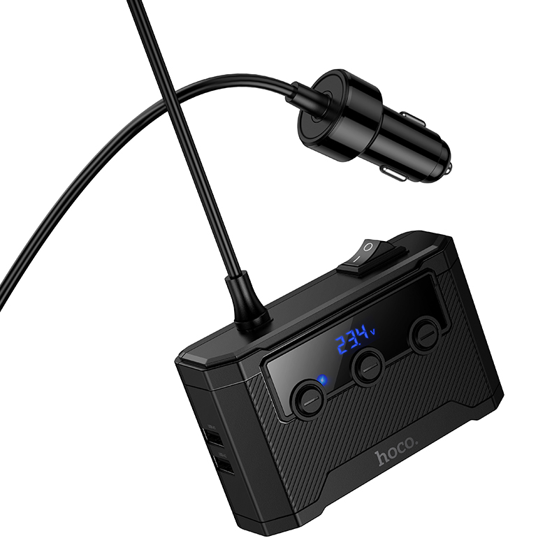 Hoco 240W Cigarette Lighter X3 Dual USB-A and Dual USB-C Car Charger Z64
