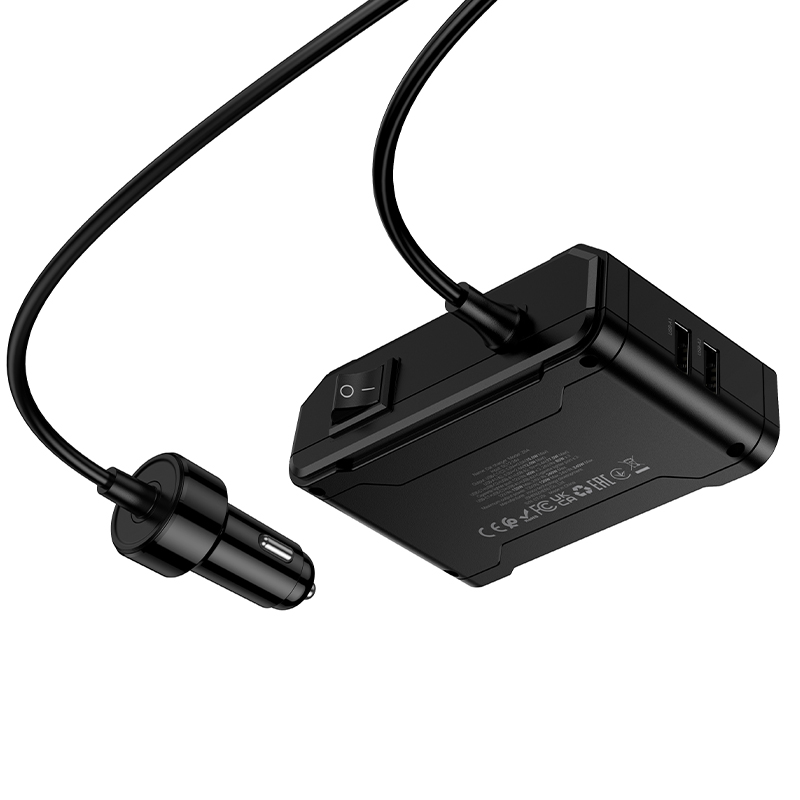 Hoco 240W Cigarette Lighter X3 Dual USB-A and Dual USB-C Car Charger Z64