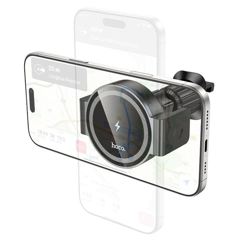 Power Electric Magnetic Wireless Fast Charging Car Holder (HW35) - Image 5