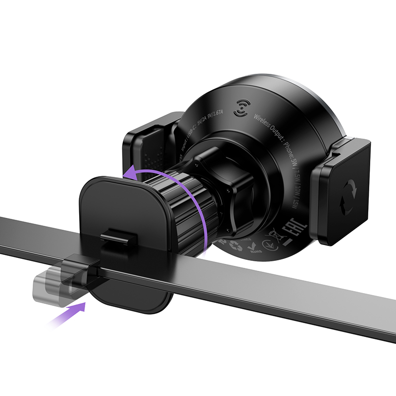 Power Electric Magnetic Wireless Fast Charging Car Holder (HW35) - Image 7
