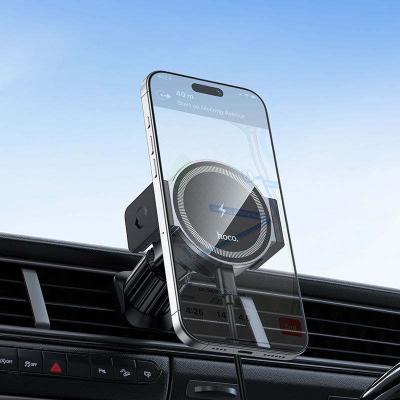 Power Electric Magnetic Wireless Fast Charging Car Holder (HW35) - Image 10
