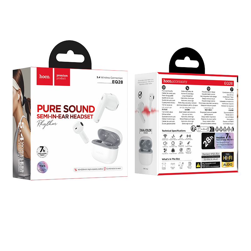 True Bluetooth Wireless Headset with Charging Case (EQ28) - Image 2