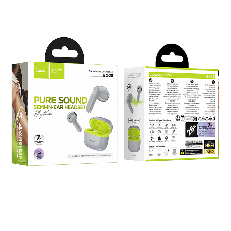 True Bluetooth Wireless Headset with Charging Case (EQ28) - Image 3