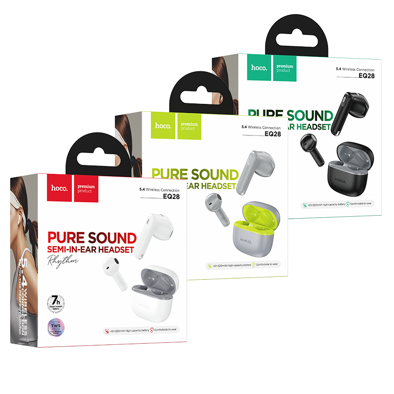 True Bluetooth Wireless Headset with Charging Case (EQ28) - Image 5