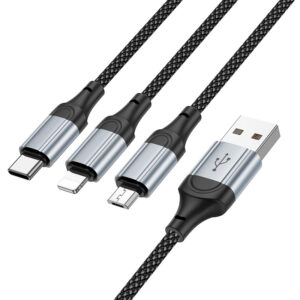 Fresh 3-in-1 Charging Data Cable(lightning and Micro and USB-C (X102)