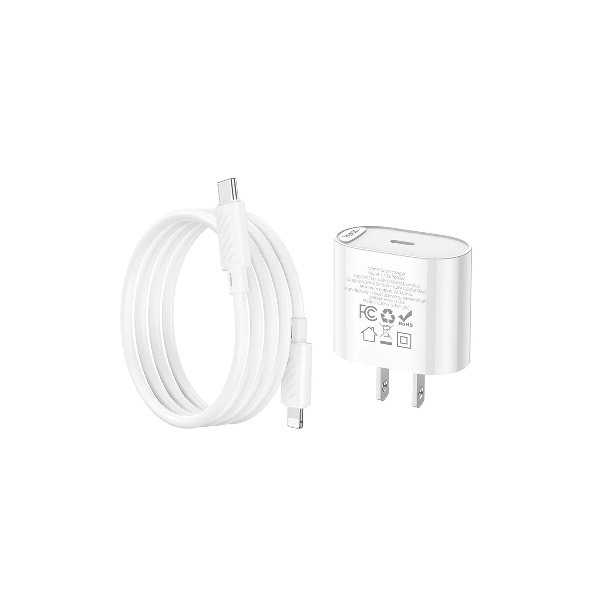 C109(PD20W) Fighter single port PD20W charger set(C to iP)(US) 06