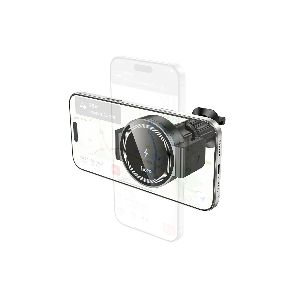 HW35 Power electric magnetic wireless fast charging car holder(air outlet) – image 5