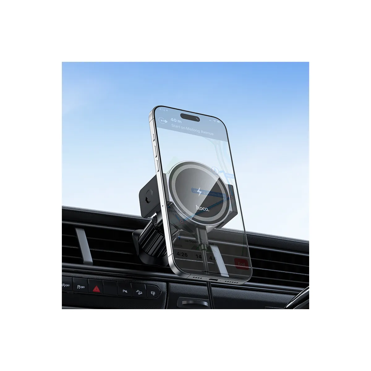 HW35 Power electric magnetic wireless fast charging car holder(air outlet) – image 10