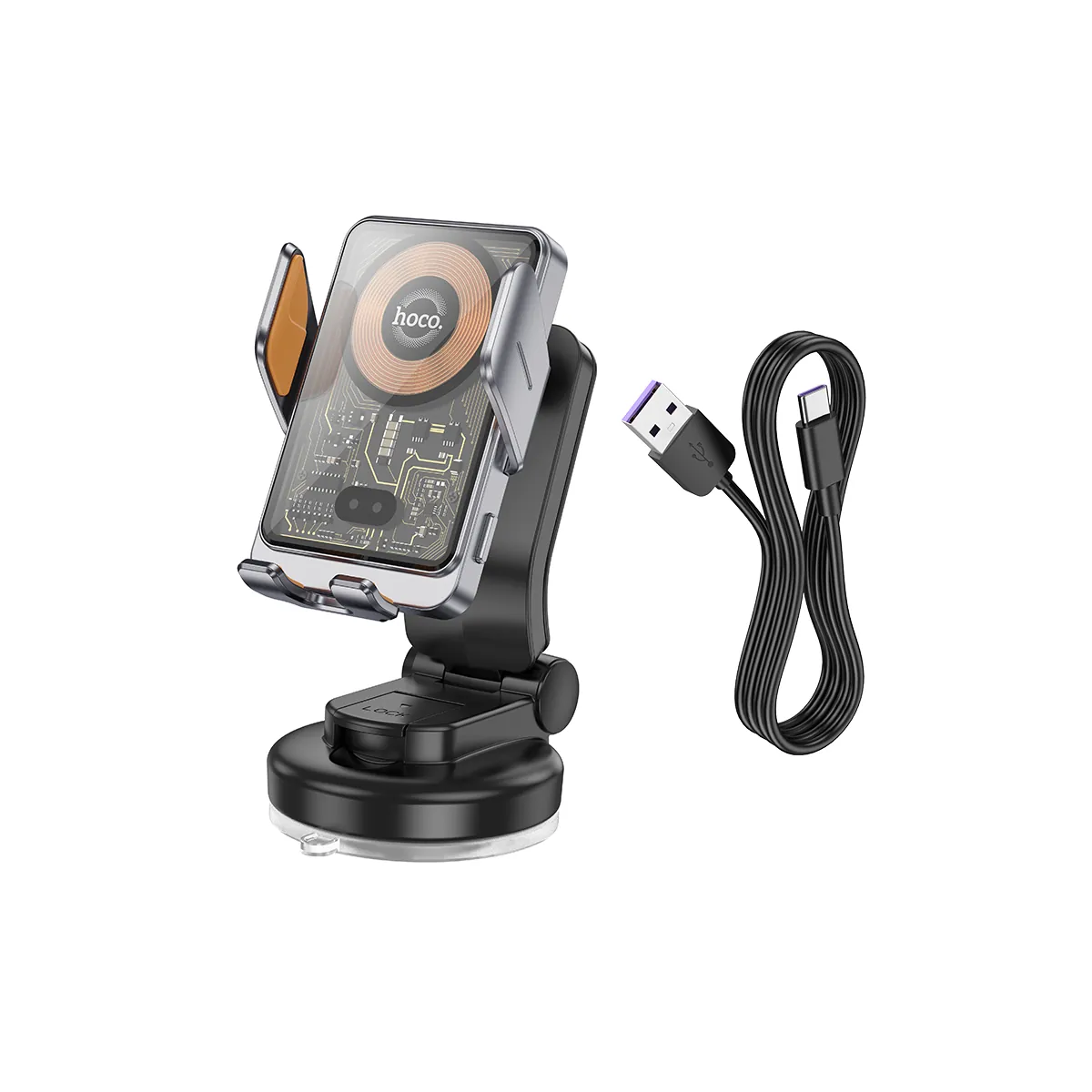 HW8 Transparent Discovery Edition wireless fast charging car holder(center console) – image 6