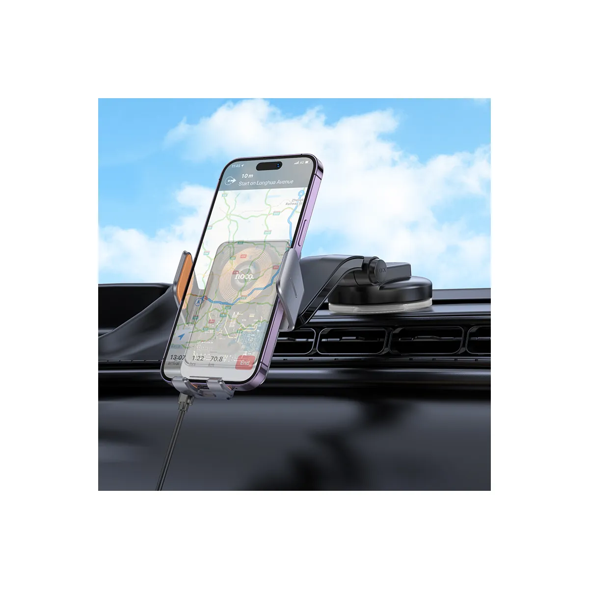 HW8 Transparent Discovery Edition wireless fast charging car holder(center console) – image 7