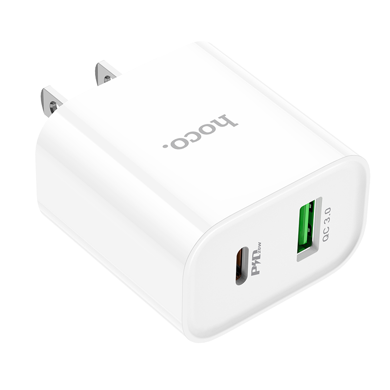 C80 Plus Rapido PD20W QC3.0 charger HOCO White View 4