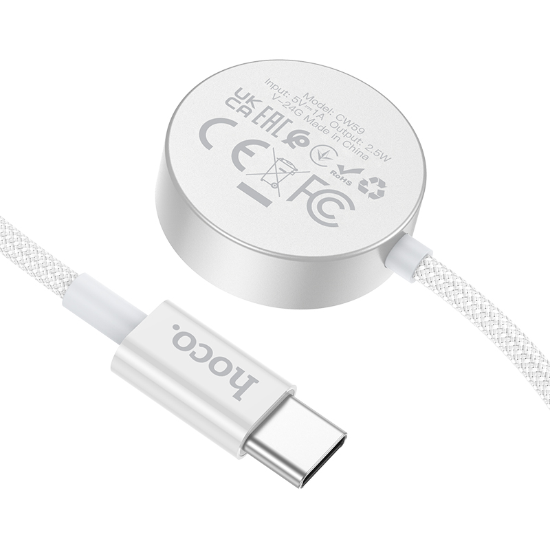 CW59 iWatch SAM watch wireless charger HOCO White View 6