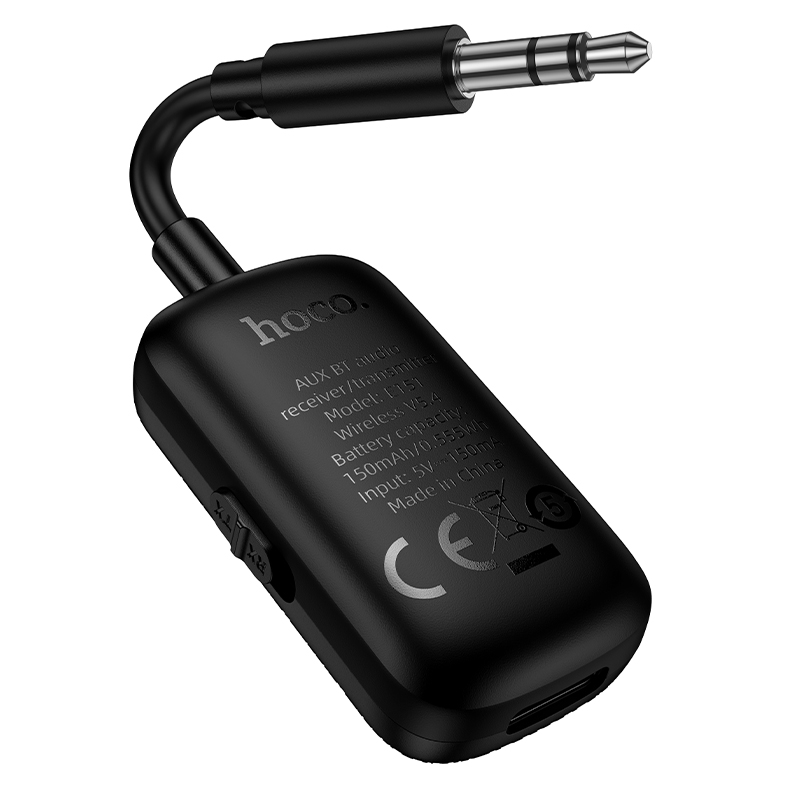 AUX BT audio receiver transmitter E151 HOCO Black View 5