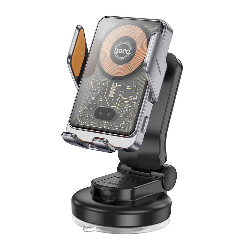 HOCO Transparent Discovery Edition Wireless Fast Charging Car Holder HW8 - Image 4