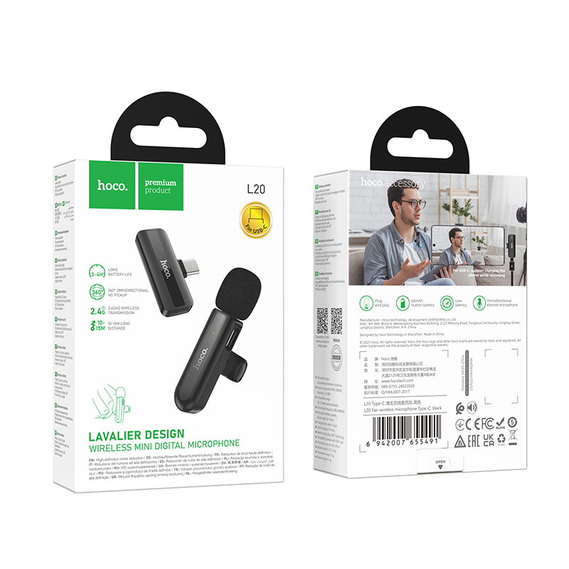L20 Fair Wireless Microphone USB-C HOCO View 9