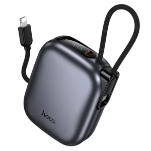 HOCO Q49 10000mAh PD20W Power Bank with Cable Metal Gray View 1
